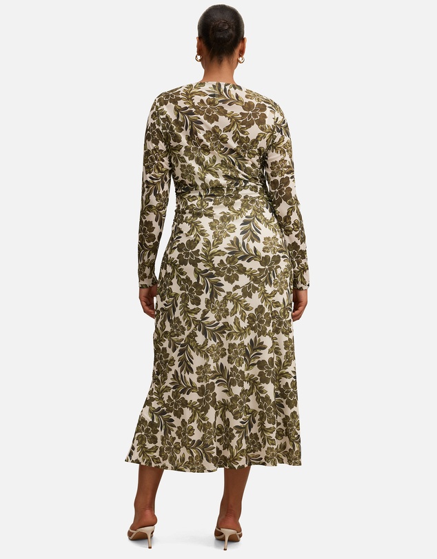 Forever New Curve - Georgia Curve Long Sleeves Mesh Midi Dress