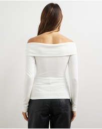 Minima Esenciales - Alita Off Shoulder Jersey Top