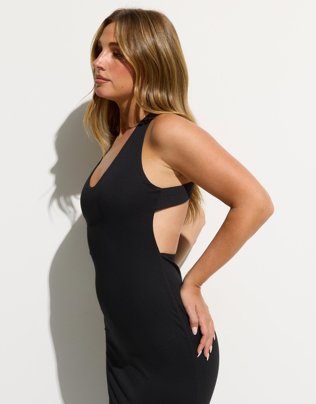 Dazie - Bella Back Cut Out Jersey Midi Dress