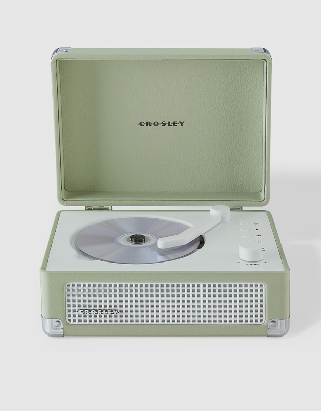 Crosley - Crosley Cruiser Portable Retro CD Player with Stereo Bluetooth Speakers, FM Radio - Mint