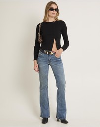 Subtitled - Maddy Button Asymmetric Top