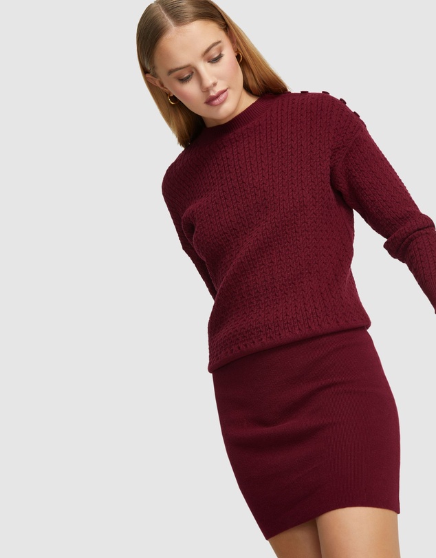 Oxford - Reba Cable Mini Dress