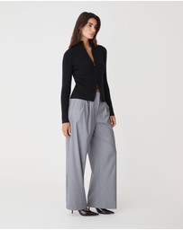 Forcast - Blake Ribbed Zip Cardigan