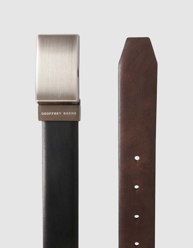 Geoffrey Beene - Plate Buckle Reversible Belt