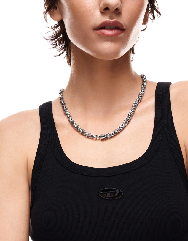 Diesel - Diesel Font Silver Necklace