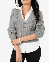 Forcast - Rhodes Cable Knit Cardigan