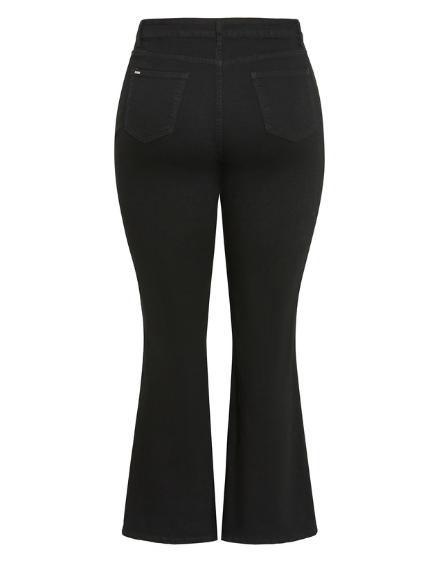 City Chic - Plus size Harley Fit Carla Flare Leg Regular Jean - black