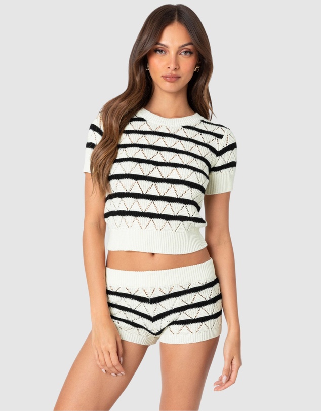 EDIKTED - Galia Striped Knit Top