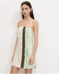 Calli - Stripe Shift Mini Dress