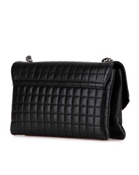 Pre-Loved by Azura Reborn - Pre-Loved Choco Bar Calfskin Camellia No. 5 CC Shoulder Bag