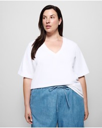 Commonry - Cotton V Neck T Shirt