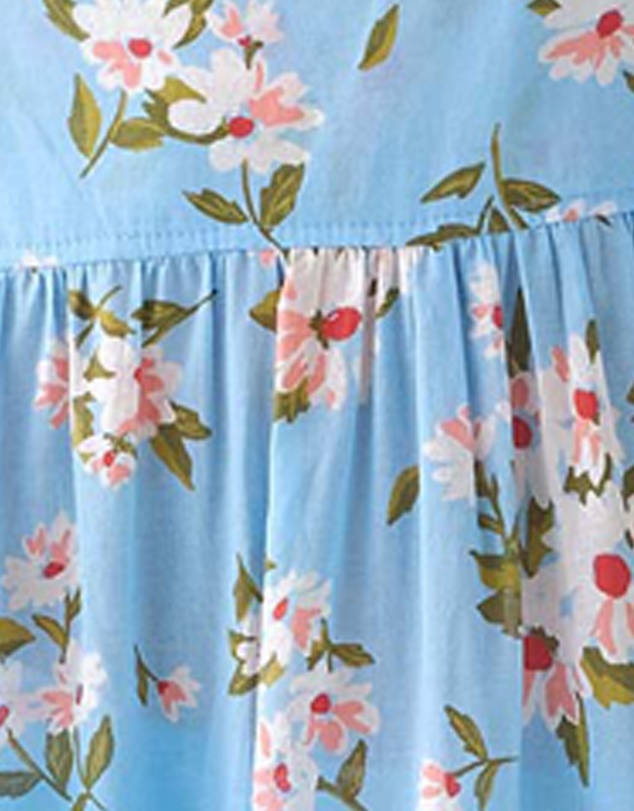 Kate Spade - Spring Daisies Tiered Midi Tie-Back Cotton Beach Dress & Cover-Up