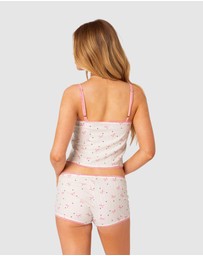 EDIKTED - Shelly pointelle printed tank top