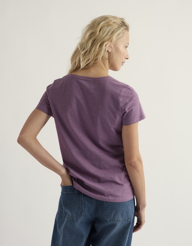 Seasalt - Seasalt Cornwall Purple Kellow T-Shirt in Jersey