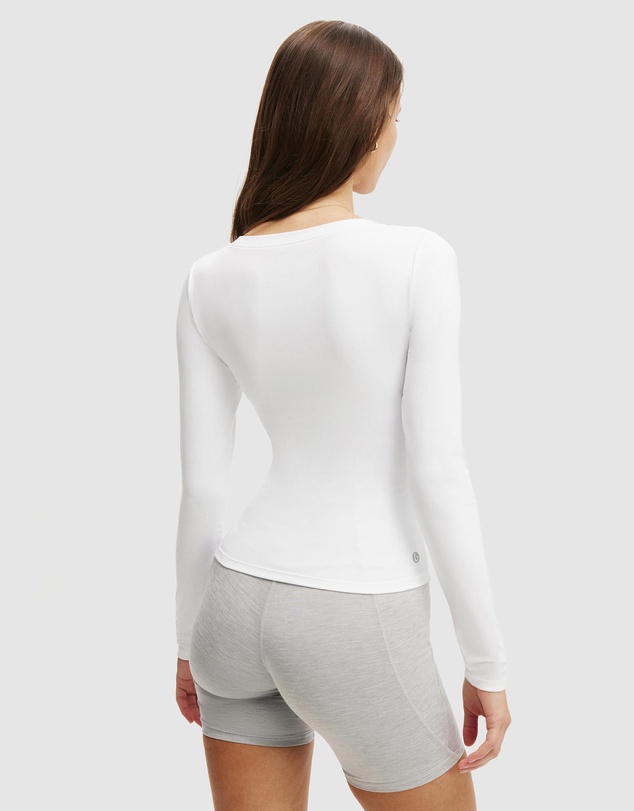 Cotton On Body Active - Ultra Soft Plunge Front LS Top