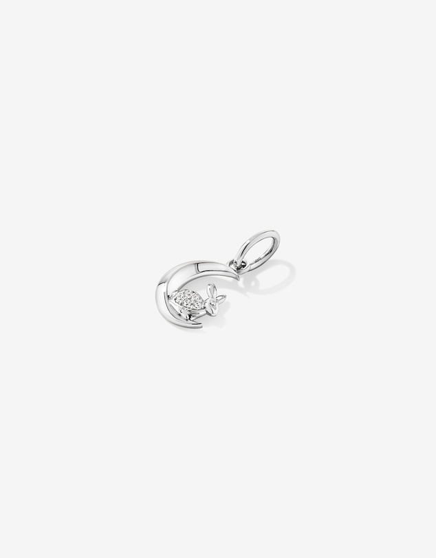 Michael Hill - Moon Rabbit Pendant with Cubic Zirconia in Sterling Silver
