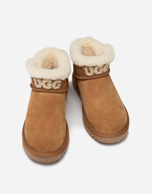 Ozwear Connection Uggs - Ugg Bondi Matelassé Shearling Ultra Mini Boot