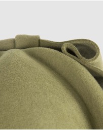 Max Alexander - Felt Olive Pillbox Hat