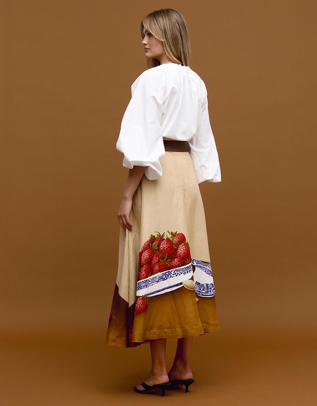 Binny - Strawberries Cream Skirt