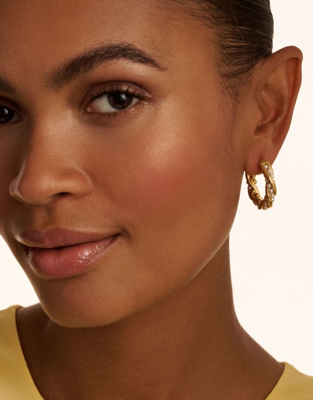 Ted Baker - Tiyaa Twisted Pearl Hoop Earrings