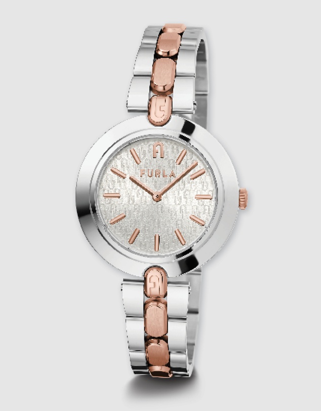 Furla - Furla Logo Links Silver Tone