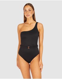 Baku Swimwear - Rococco Belted One shoulder One piece Swimsuit