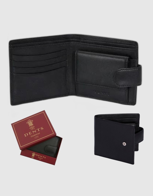 DENTS - Nappa Leather Billfold Coin Wallet with RFID Protection