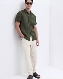 UNISON - Linen S/S Regular Fit Shirt