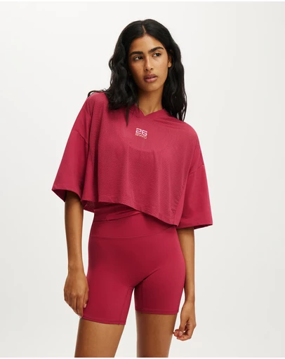 Cotton On Body Active - Active Mesh Cropped Graphic Tee