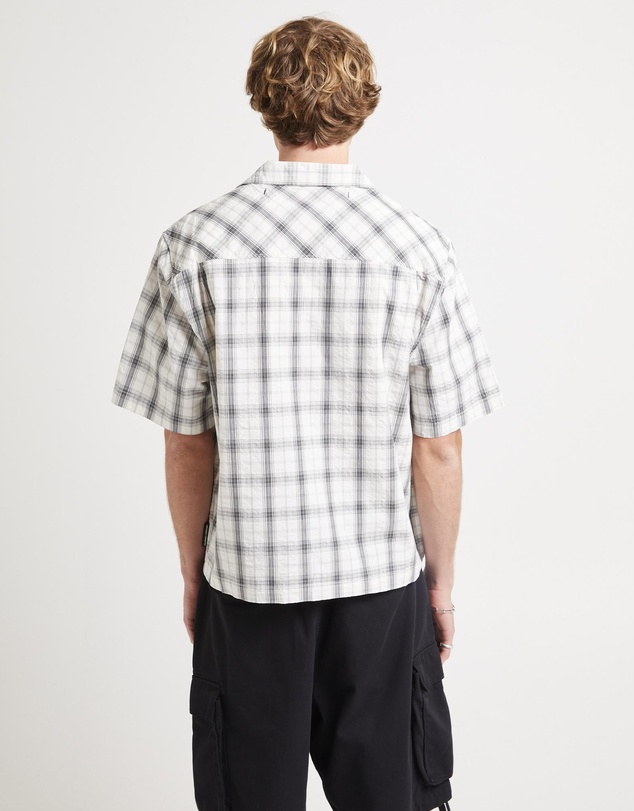 Black Noise White Rain - Homage Cropped Resort Shirt