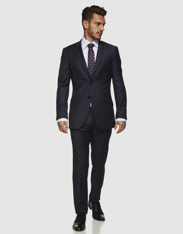 Kelly Country - Navy Pinstripe Wool Suit Set