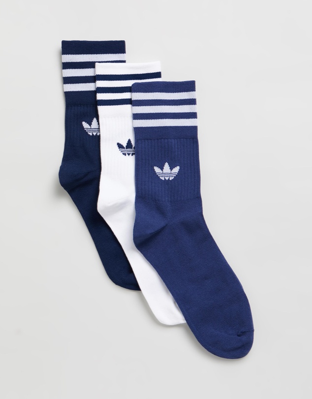 adidas Originals - Mid-Cut Solid Crew Socks 3-Pack