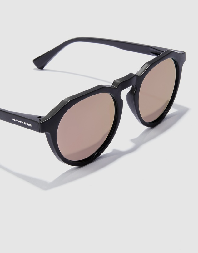 Hawkers Co - Polarized Black Rose gold Warwick Raw Sunglasses for Men and Women UV400