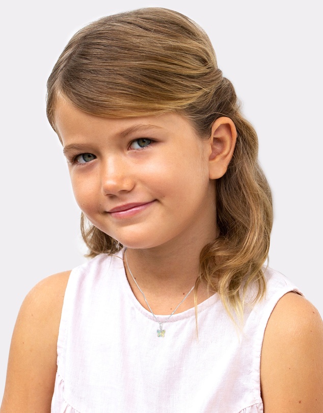 Elli Jewelry - Butterfly Crystal Kids Necklace in 925 Silver
