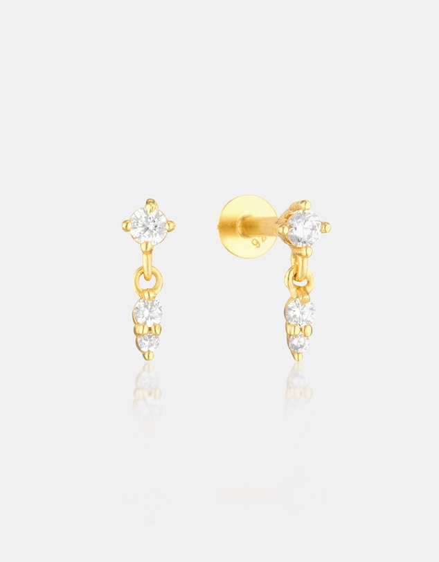 The Silver Collective - Millie Flatback Earring
