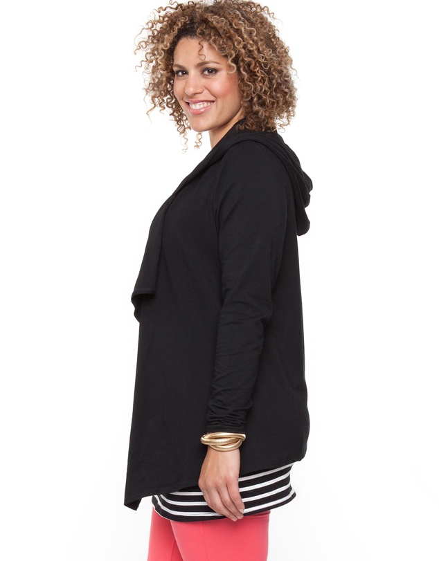 BASIC 17 Sundays - Hooded Drape Cardi