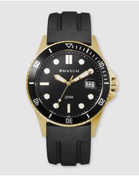 Maxum - Prince Black Dial, Gold Case & Black Silicone Band