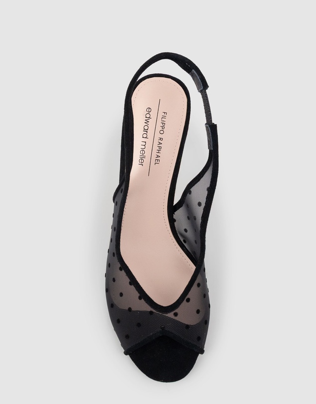 Edward Meller - VALIYA85 Peep Toe Mesh Slingback