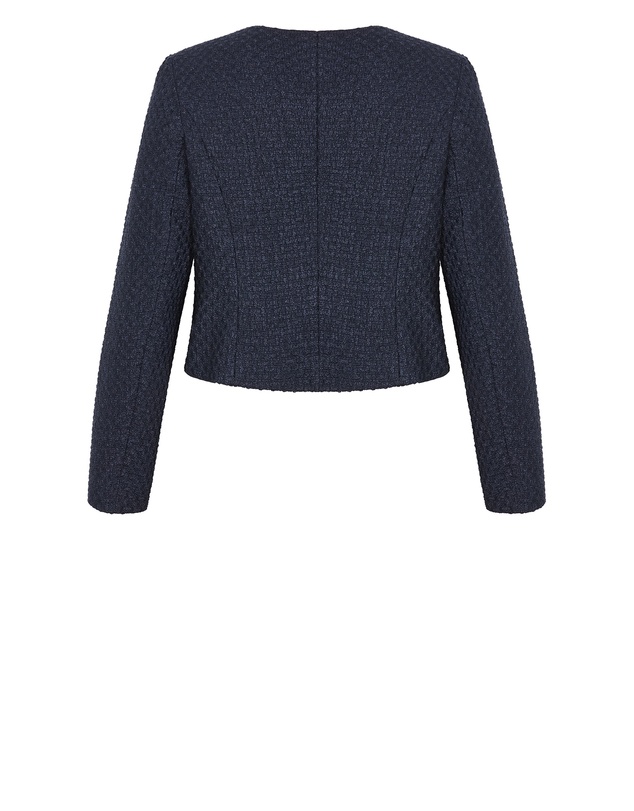 City Chic - Plus size Krystal Boucle Jacket - navy