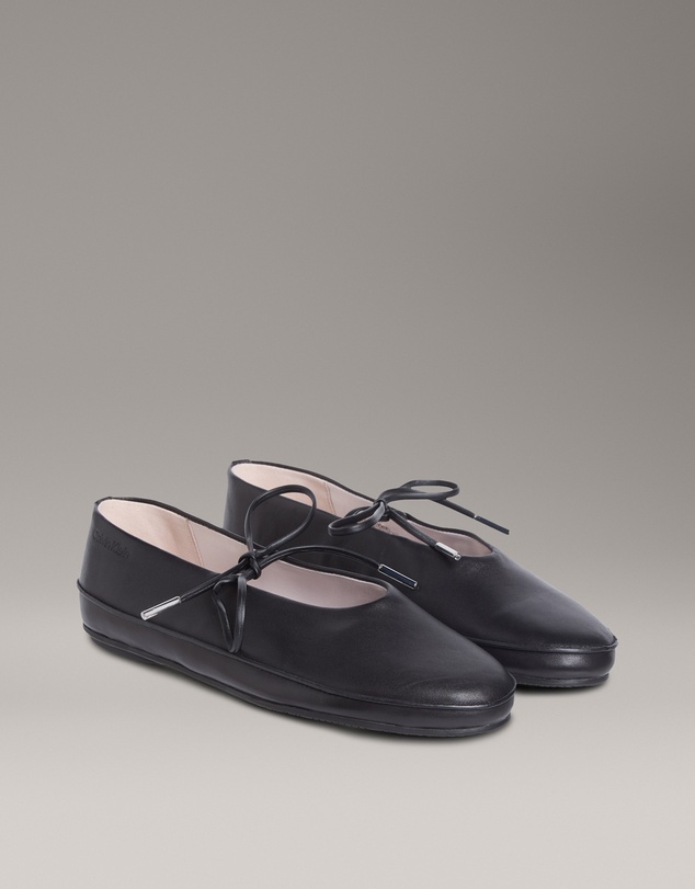 Calvin Klein - Leather Mary Jane Ballerinas