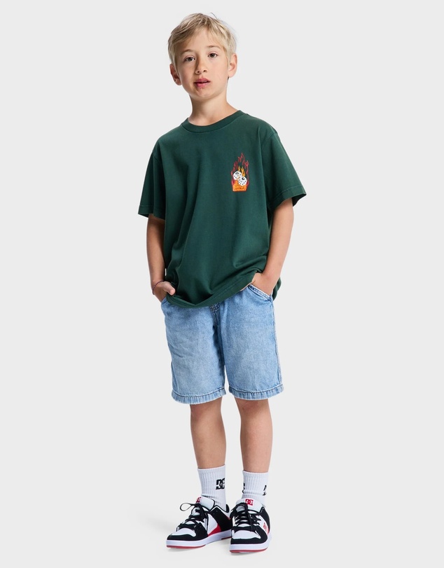 DC Shoes - Boys 10 to 16 Burning Dice T-Shirt