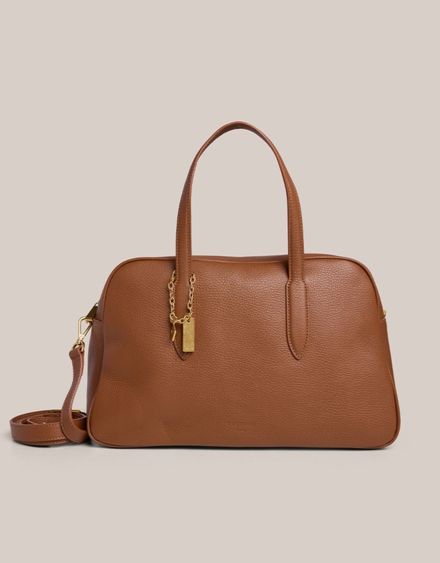 VESTIRSI - Vera Cognac Medium Bowler Bag