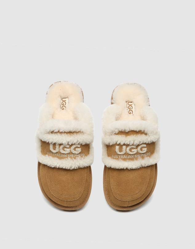 EVERAU - Australian Shepherd Ugg Rilee Cow Suede Upper House Shoes