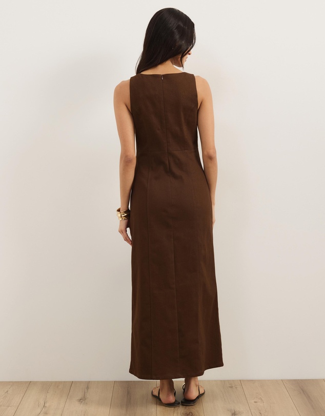 Atmos&Here - Cece Cotton Twill Maxi Dress