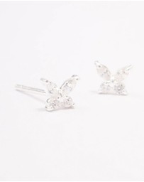 Lovisa - Sterling Silver Cubic Zirconia Butterfly Stud Earrings