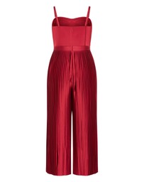 City Chic - Palazzo Pleat Jumpsuit