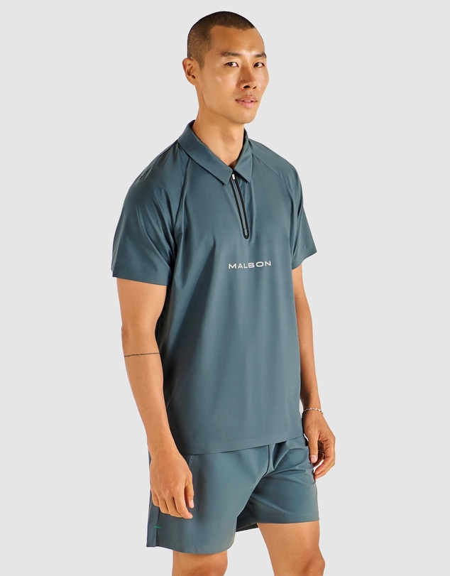 Malbon - Performance Zip Raglan Polo