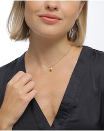 Elli Jewelry - Necklace Opal Circle 925 Sterling Silver Gold-Plated