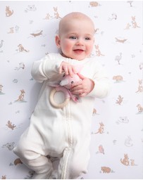 Living Textiles - 2 Pack Organic Cot Fitted Sheet - Australiana