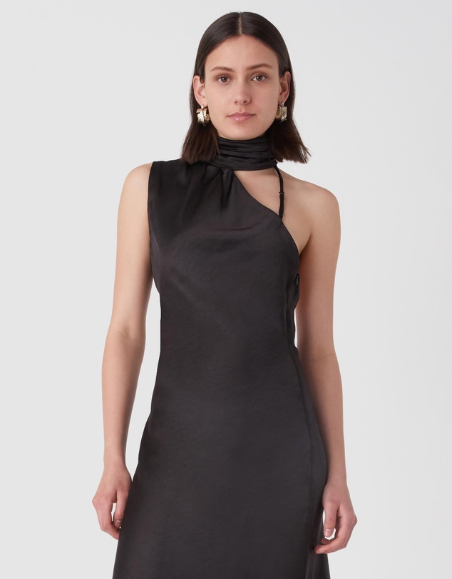 MISHA - Elania Satin Midi Dress